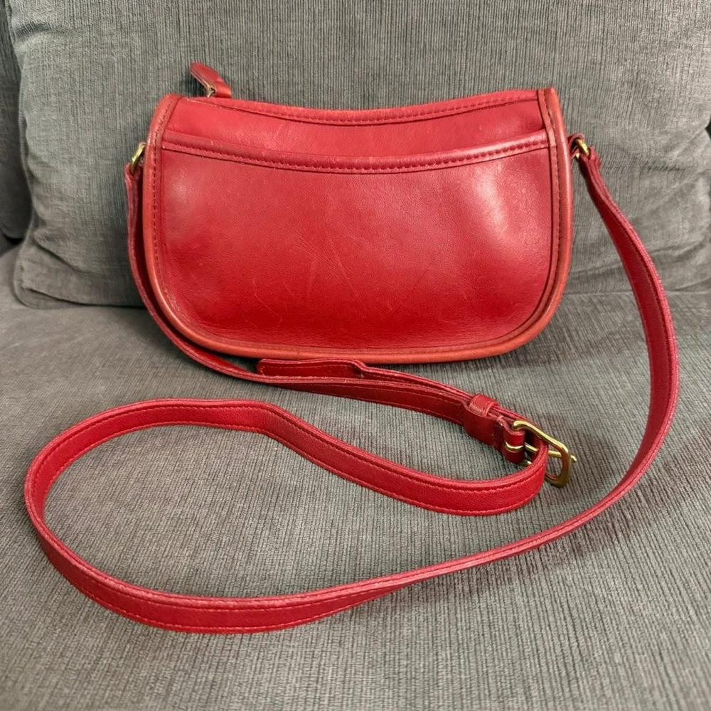 SOLD - Vintage Coach Red Wendie Bag 9031